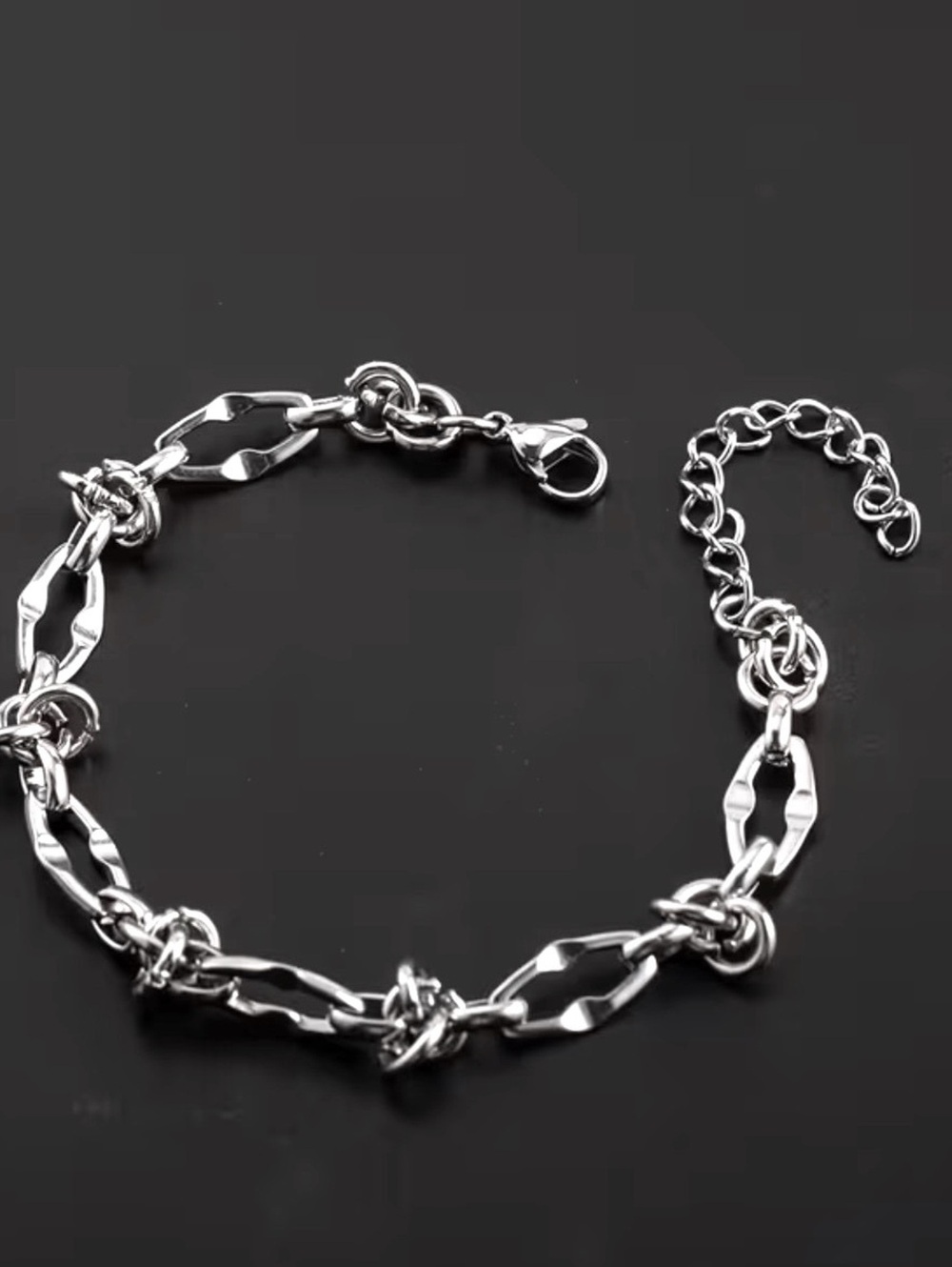 New -Unique -Stainless Steel Mixed Link Bracelet